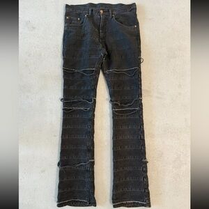 Men's Black Distressed Jeans